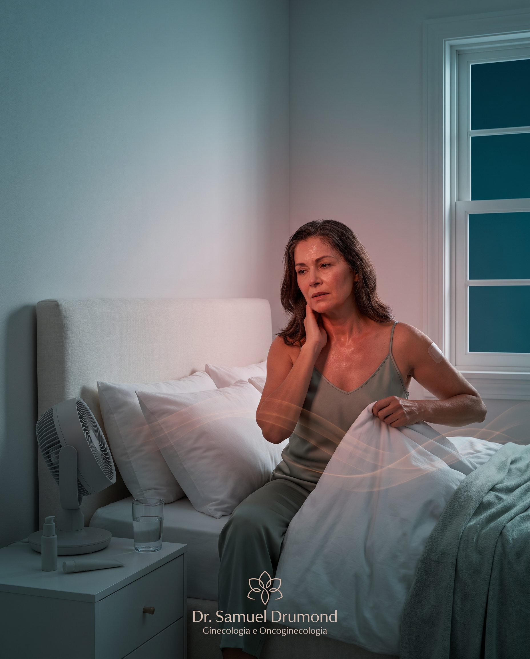 Mulher vivenciando sintomas do climatério e menopausa